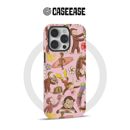 Funda para teléfono colorida de Curious George