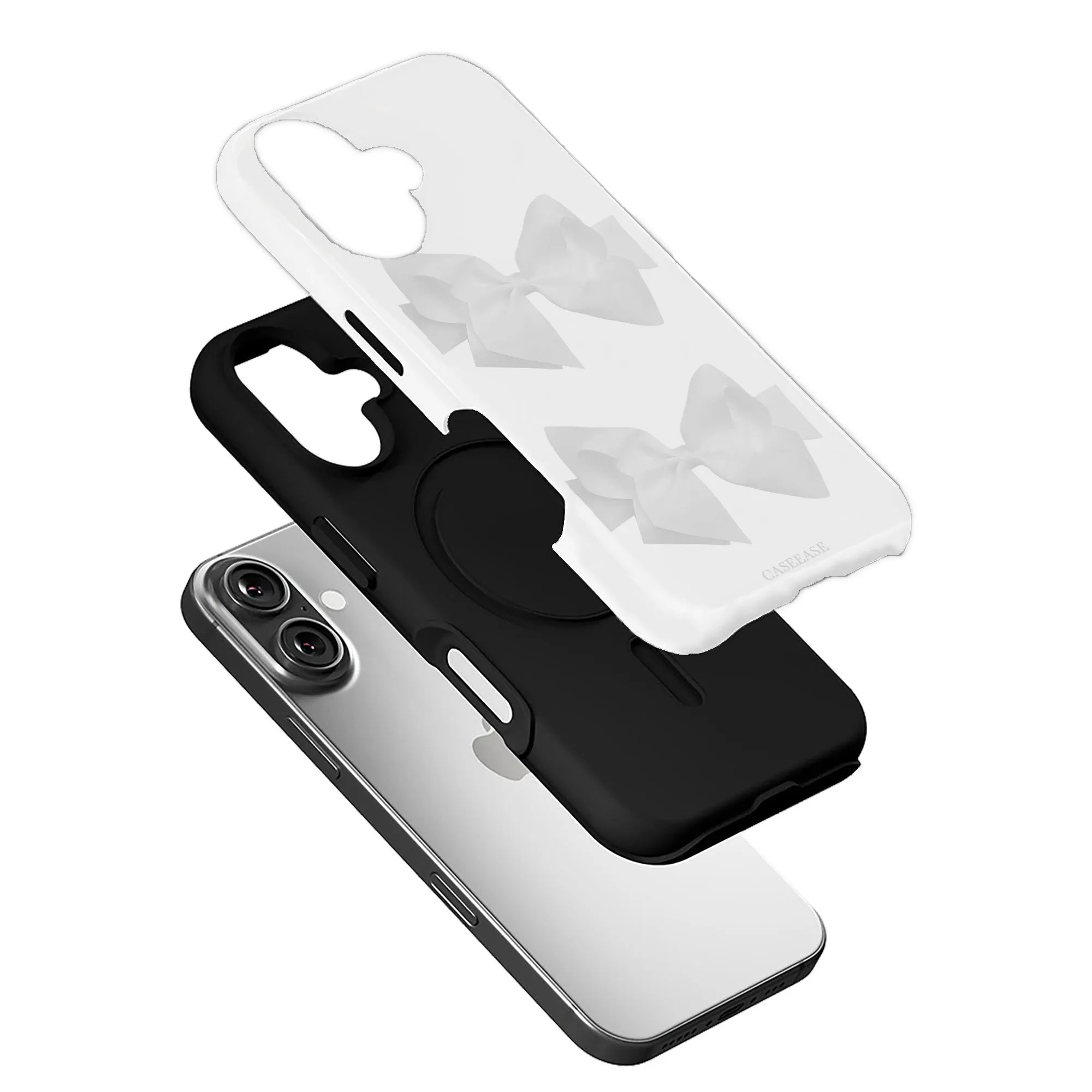 Elegant White Bow Phone Case