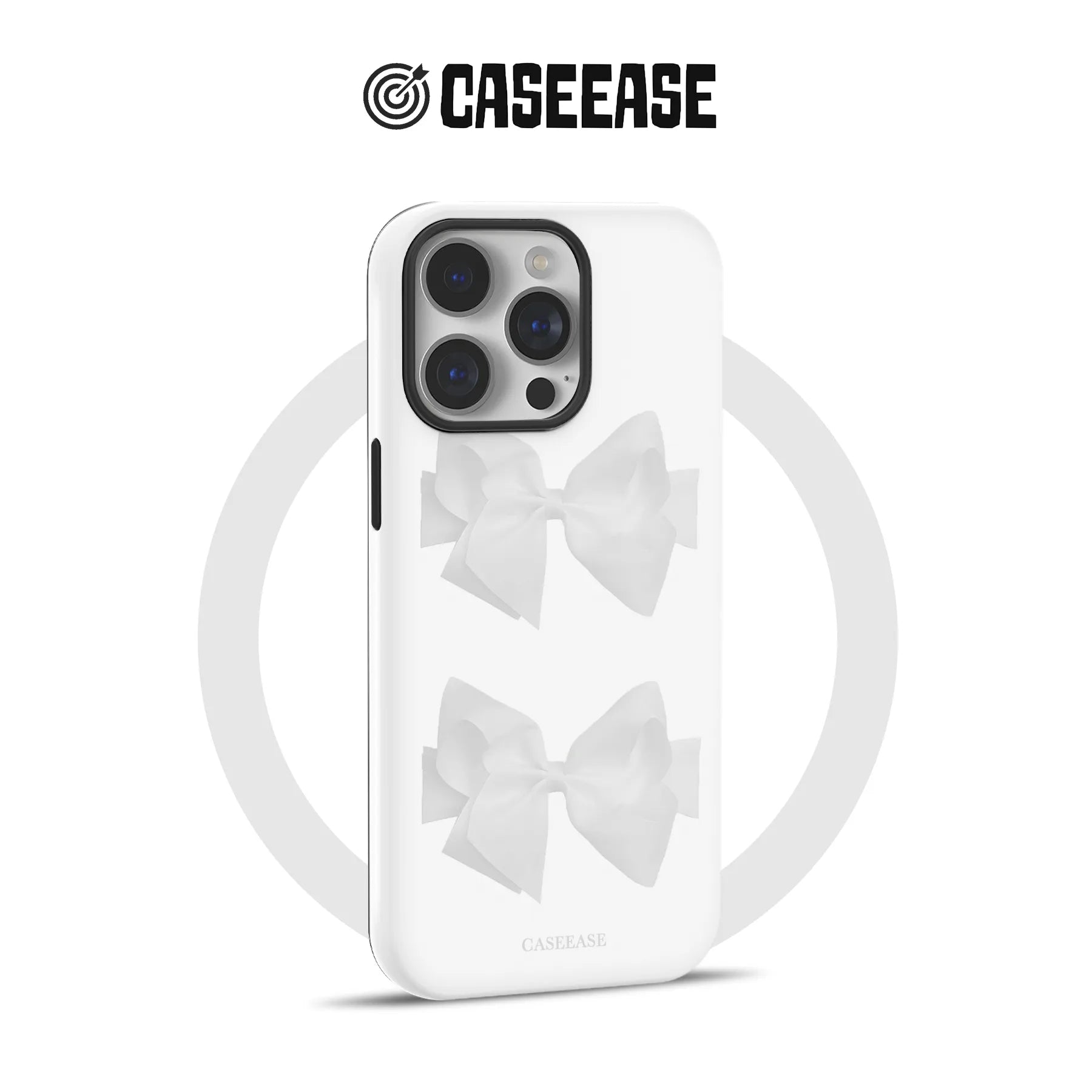 Elegant White Bow Phone Case