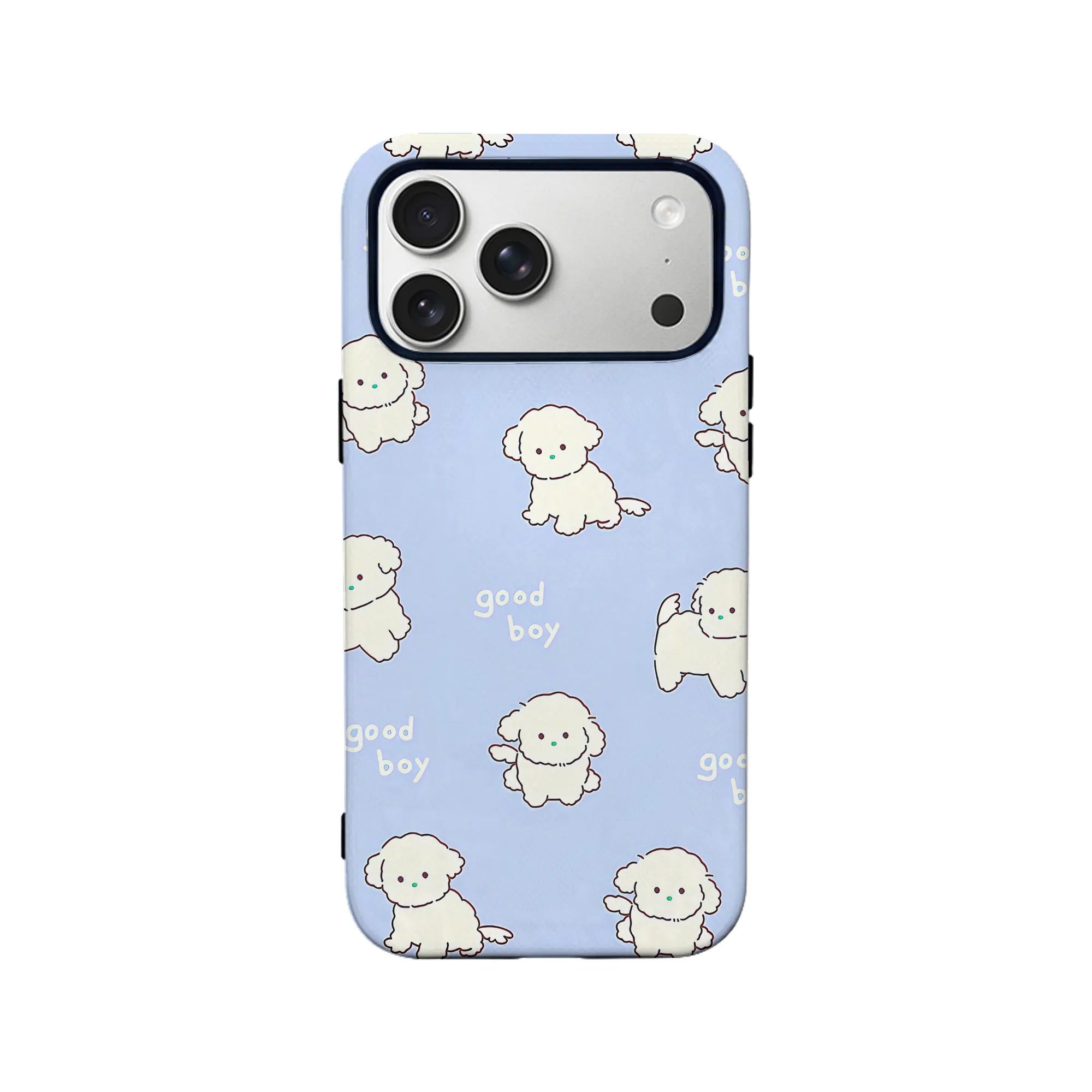 Adorable Puppy Phone Case – "Good Boy" Cartoon Design