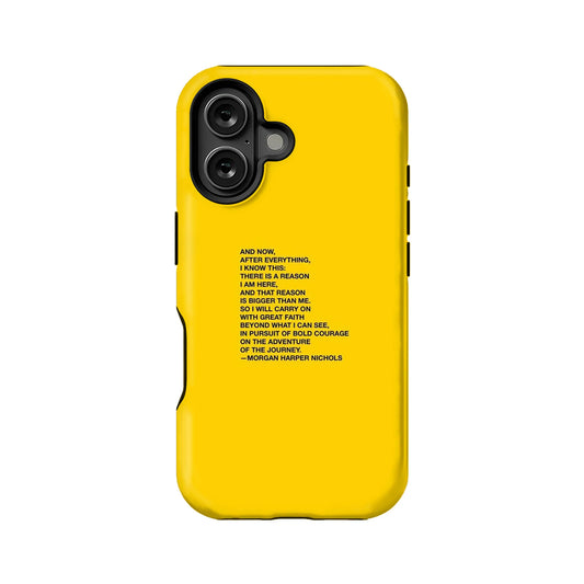 Inspirational Quote Yellow Phone Case