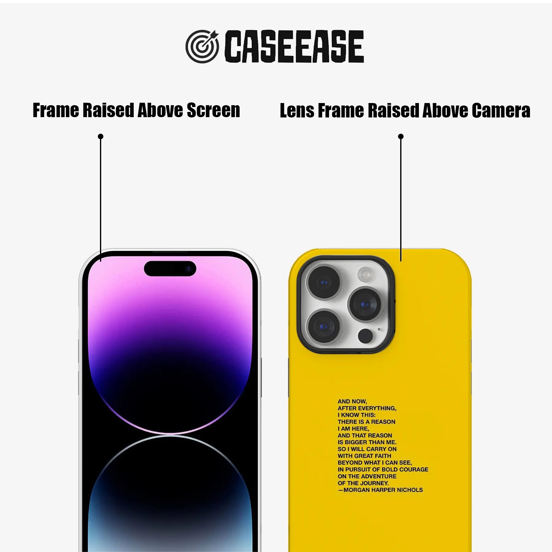 Inspirational Quote Yellow Phone Case