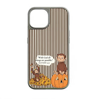 Holographic Chrome Curious Monkey Phone Case - Fall Edition