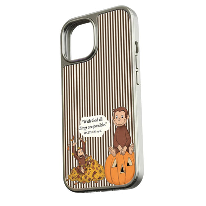 Holographic Chrome Curious Monkey Phone Case - Fall Edition