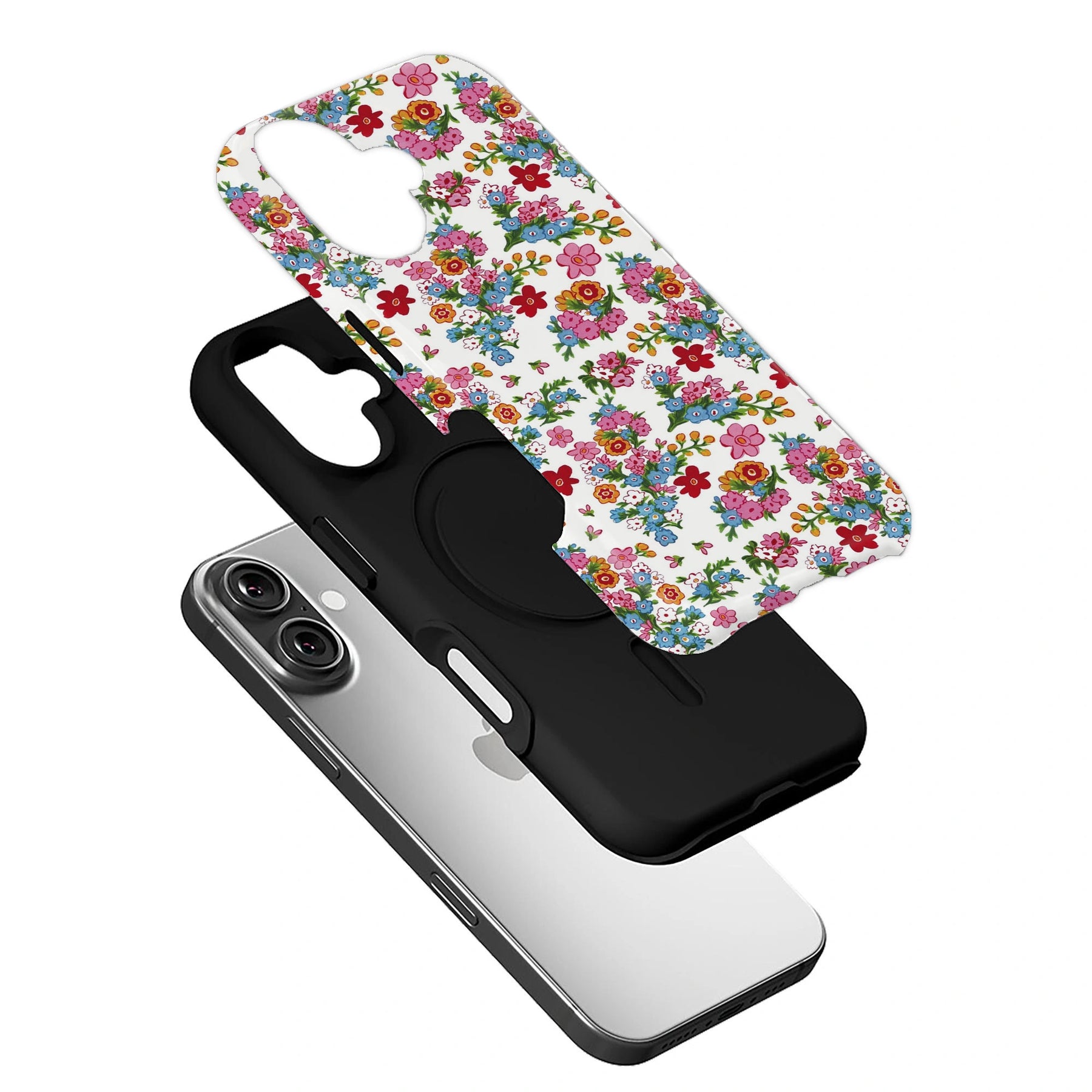 Funda para teléfono con diseño floral colorido: diseño de jardín vibrante y romántico
