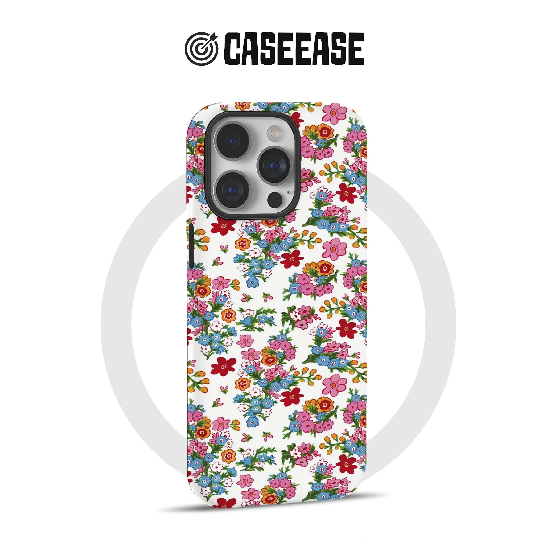Funda para teléfono con diseño floral colorido: diseño de jardín vibrante y romántico