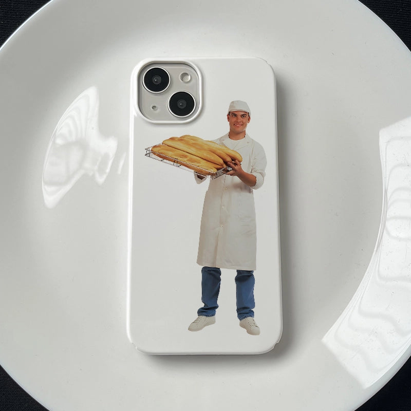 Baker with Fresh Baguettes iPhone Case