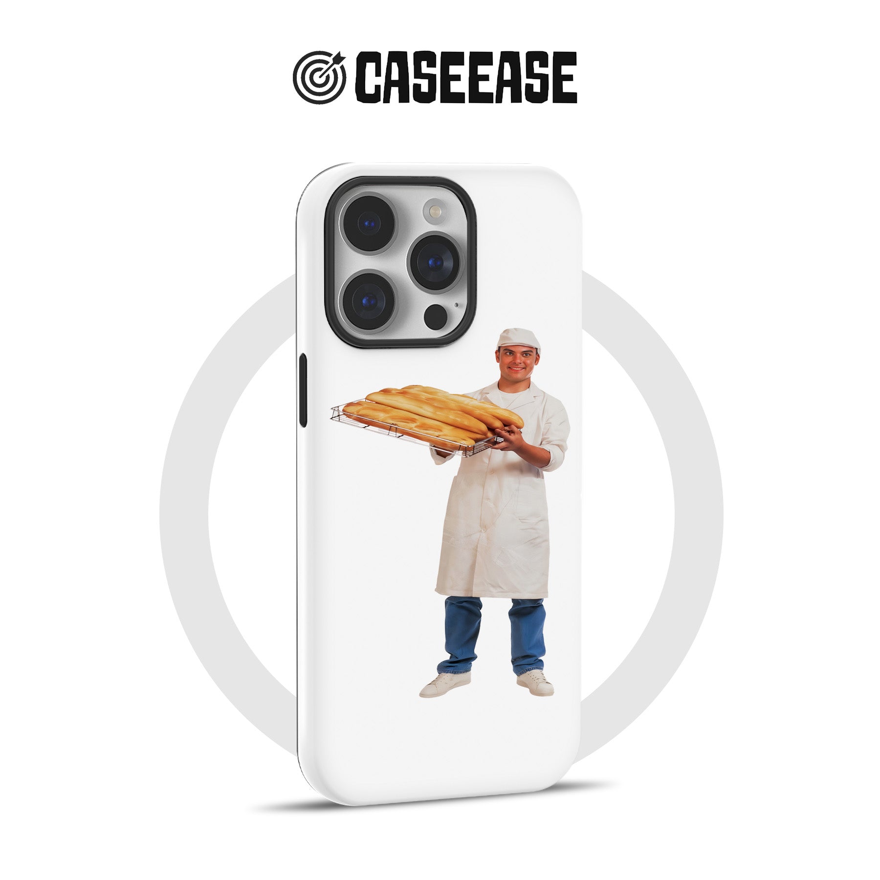 Baker with Fresh Baguettes iPhone Case