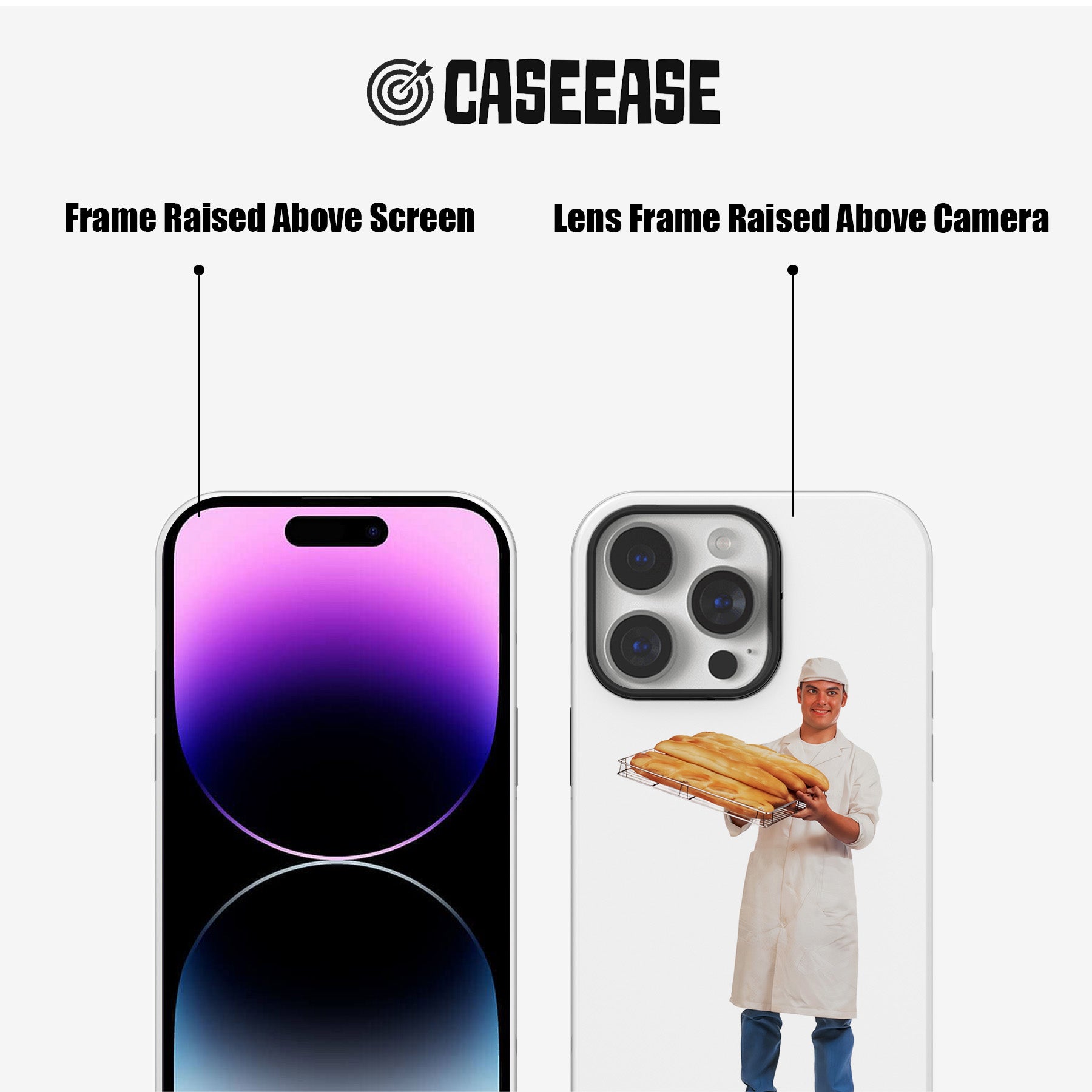 Baker with Fresh Baguettes iPhone Case