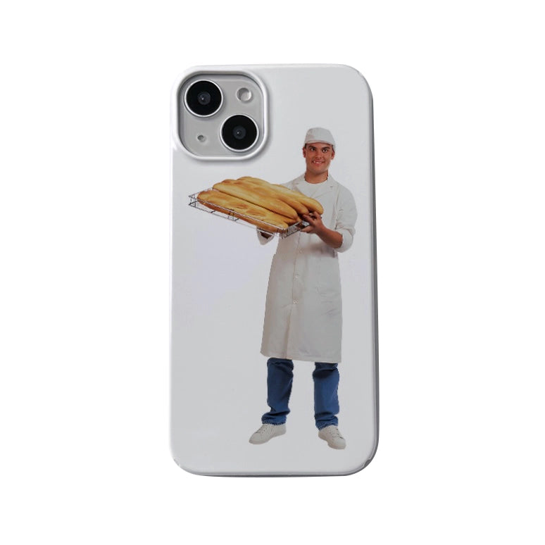 Baker with Fresh Baguettes iPhone Case