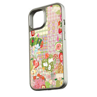 Funda holográfica cromada para teléfono - Diseño de jardín caprichoso