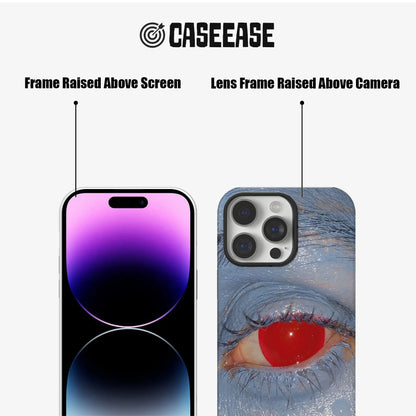 Red-Eye Surreal Phone Case 2025 – Unique Artistic Vision Design