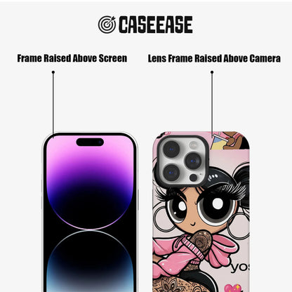 Cartoon Style Tattooed Girl Phone Case