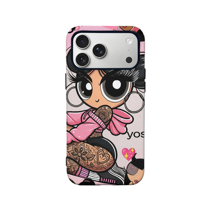 Cartoon Style Tattooed Girl Phone Case