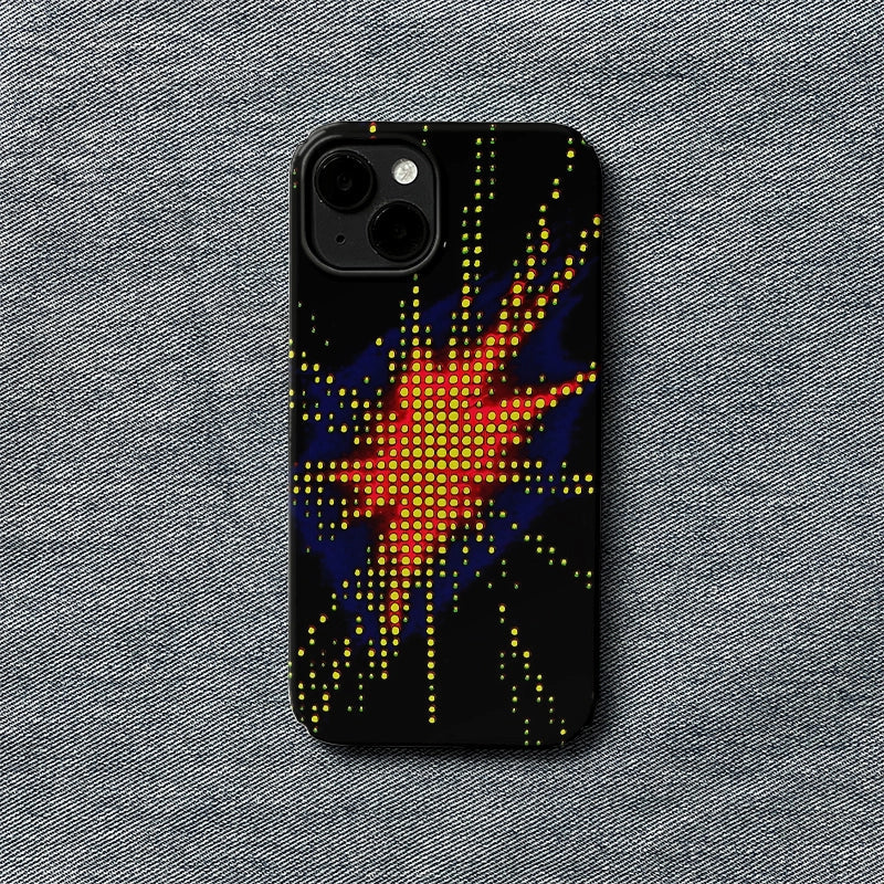 Retro Pop Art Explosion Phone Case – Vibrant Pixel Aesthetic