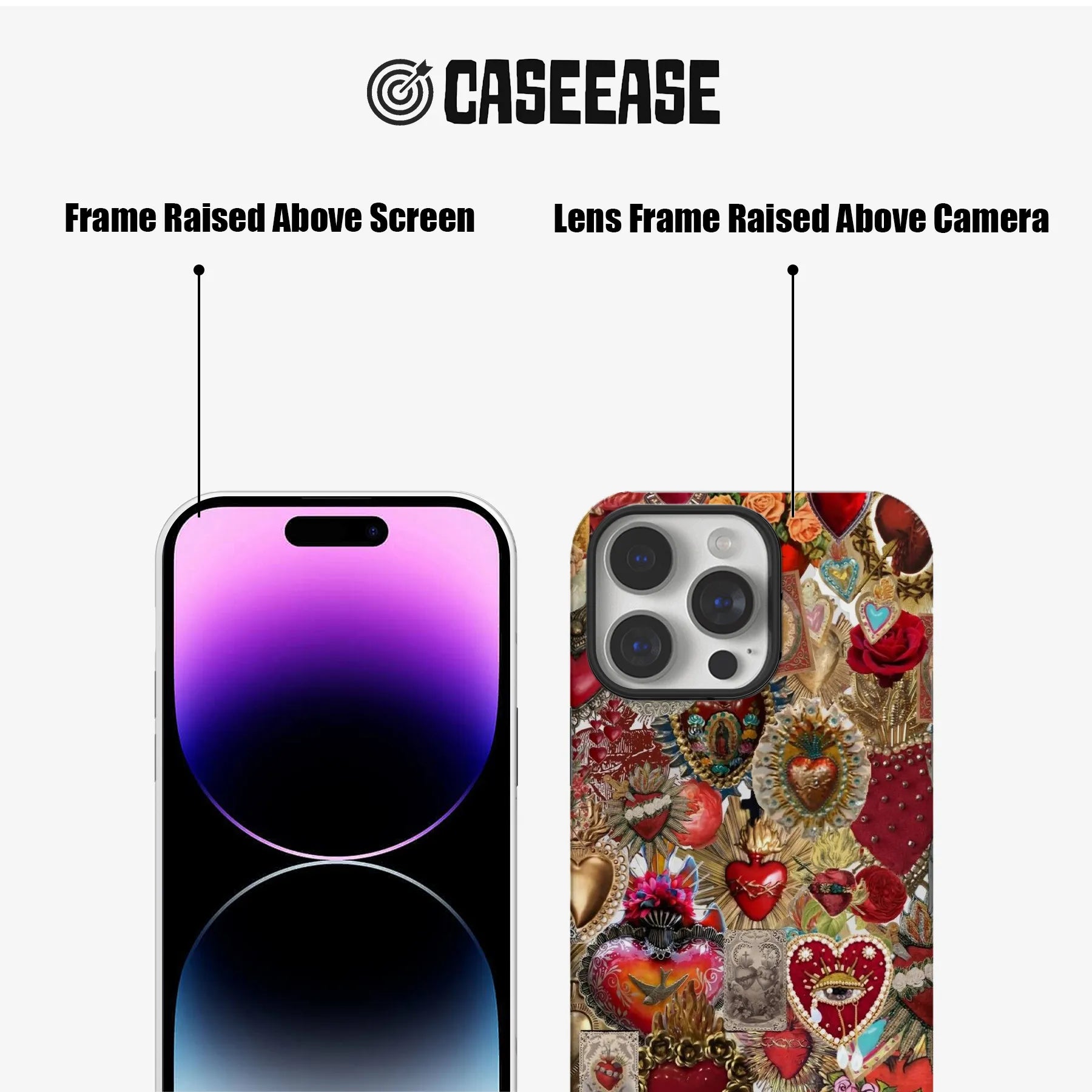 Colorful Hearts Phone Case