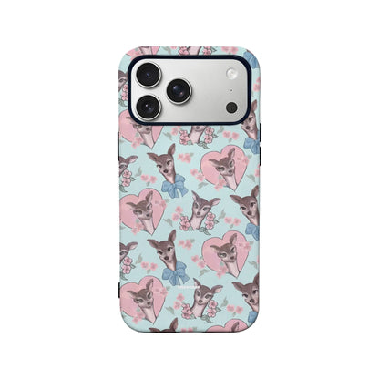 Charming Chihuahua Heart Pattern Phone Case