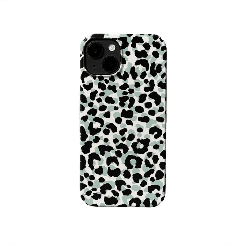 Classic Black & White Leopard Print iPhone Case
