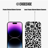 Classic Black & White Leopard Print iPhone Case