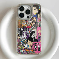 Funda holográfica cromada para teléfono: diseño pop art colorido