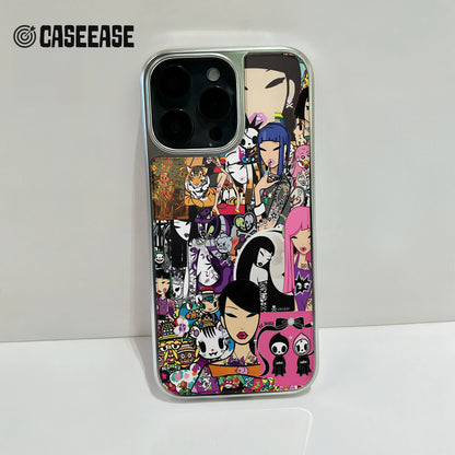 Holographic Chrome Phone Case - Colorful Pop Art Design