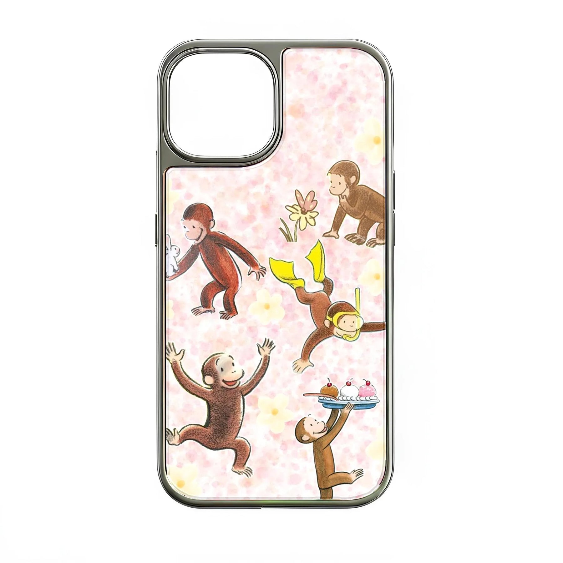 Funda para teléfono con diseño de mono curioso