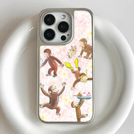Funda para teléfono con diseño de mono curioso