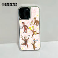 Funda para teléfono con diseño de mono curioso