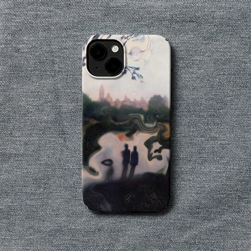Dreamy City Silhouette Phone Case 2025 – Abstract Urban Landscape Design