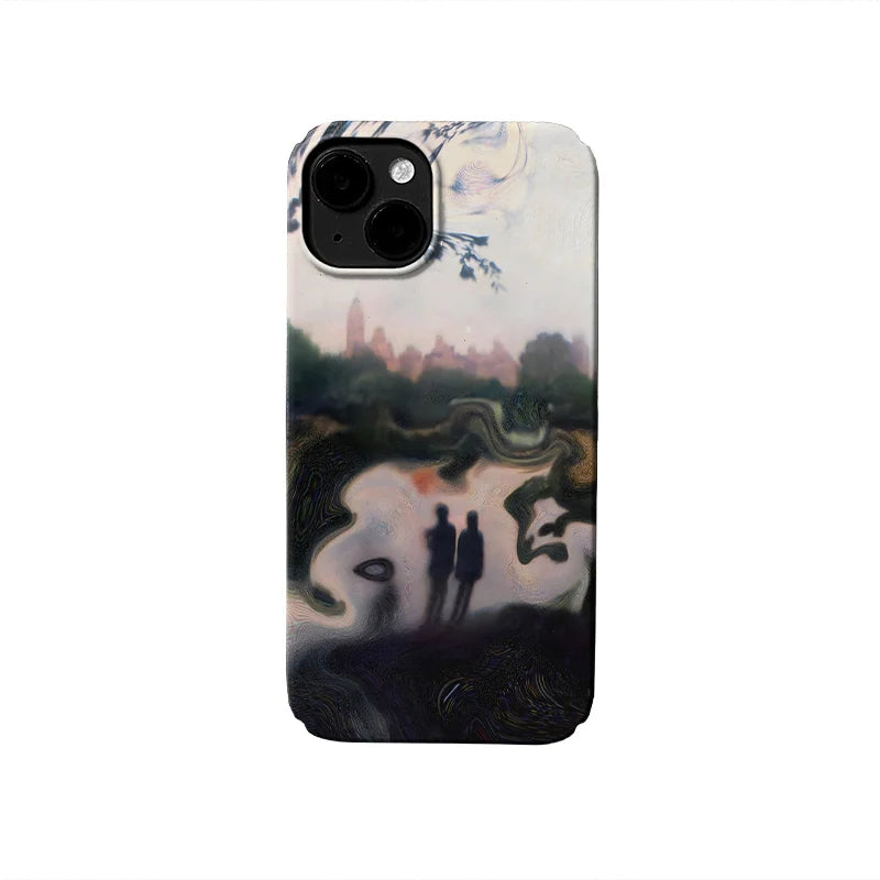 Dreamy City Silhouette Phone Case 2025 – Abstract Urban Landscape Design