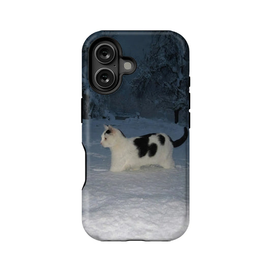 Snow Cat Phone Case 2025 – Elegant White Cat in a Winter Wonderland