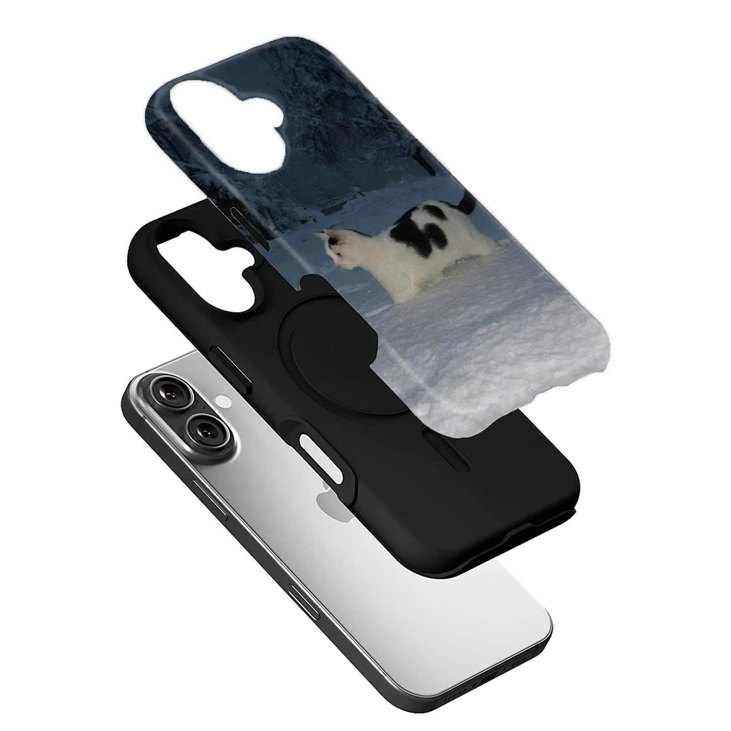 Snow Cat Phone Case 2025 – Elegant White Cat in a Winter Wonderland