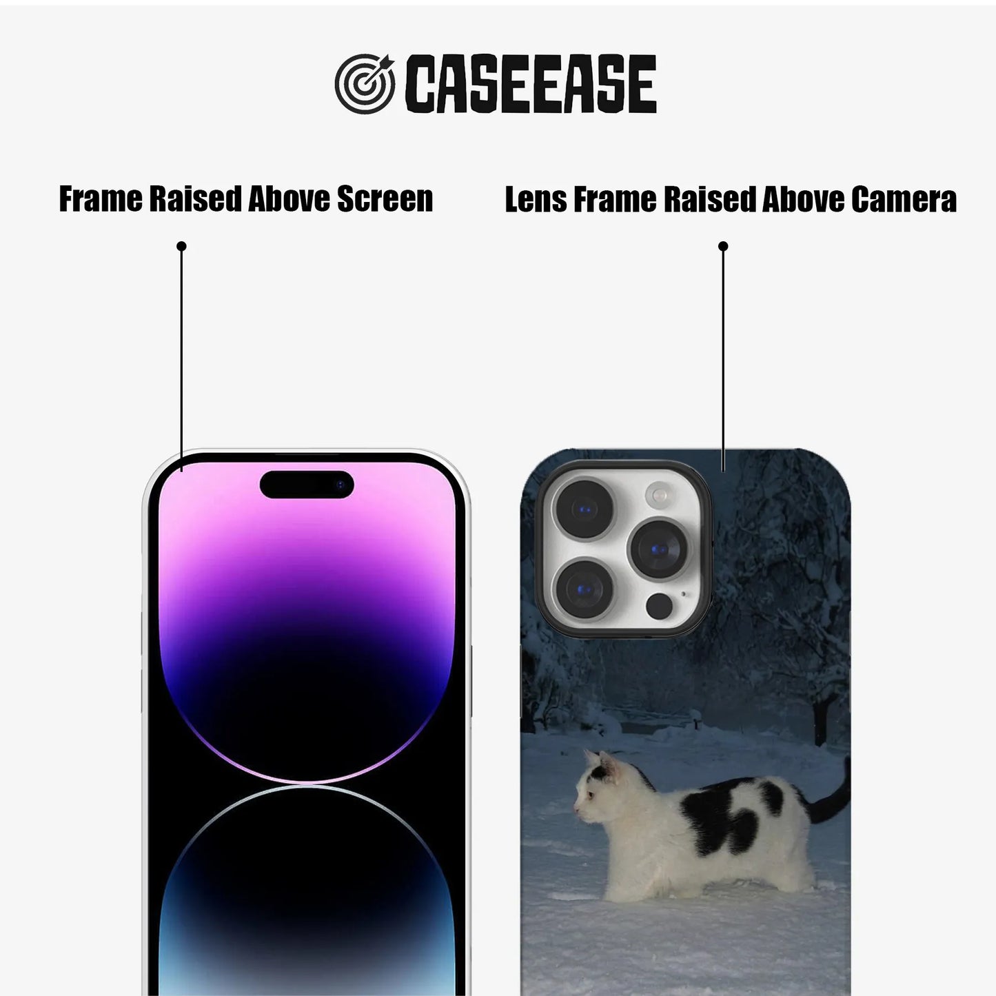 Snow Cat Phone Case 2025 – Elegant White Cat in a Winter Wonderland