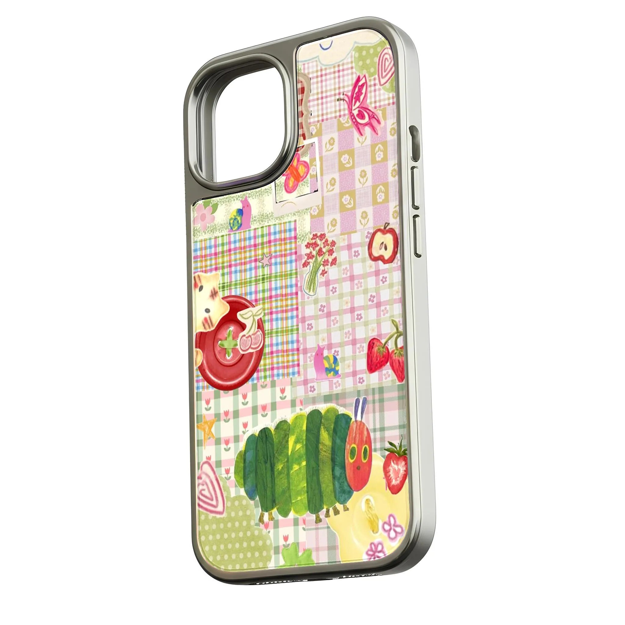 Holographic Chrome Caterpillar Phone Case - Kids & Nature Inspired