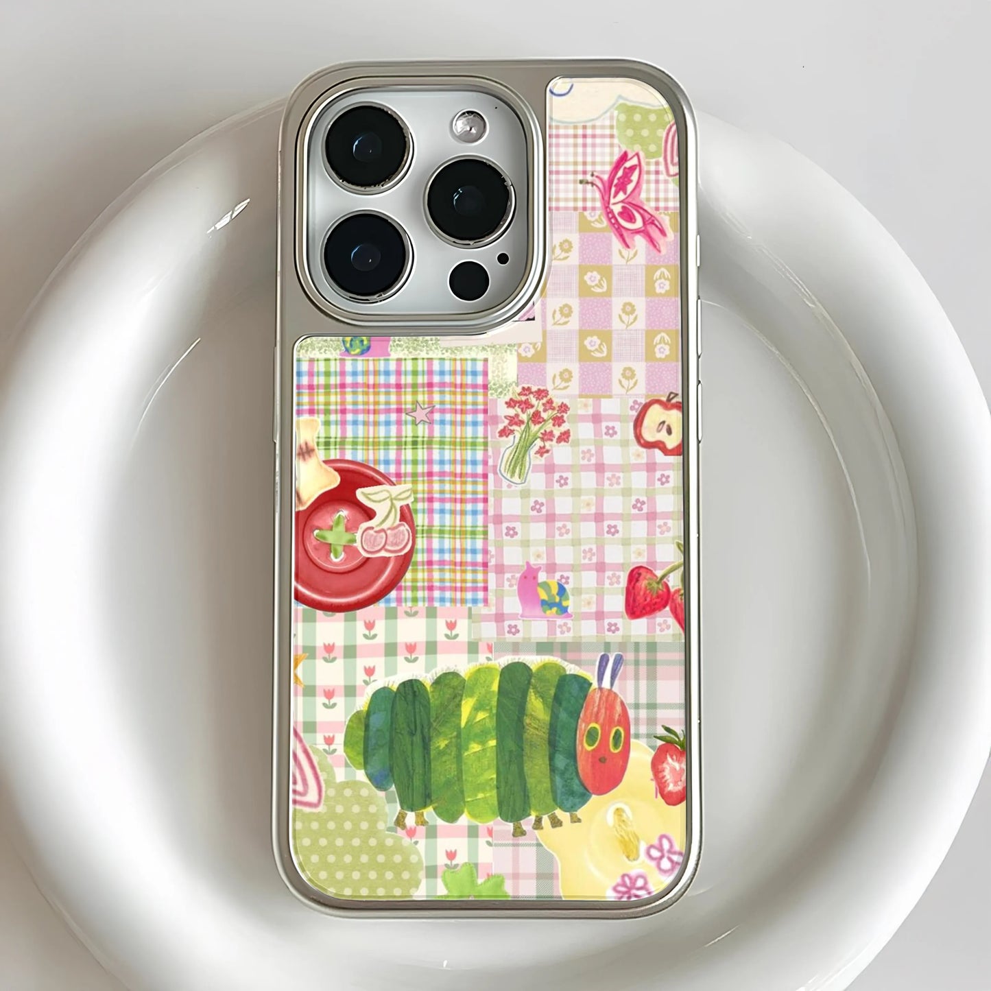Holographic Chrome Hungry Caterpillar Phone Case - Kids & Nature Inspired