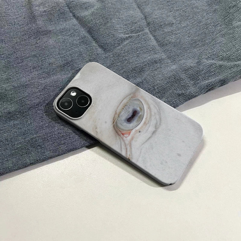 Minimalist Horse Eye Phone Case 2025 – Intriguing Close-Up Design