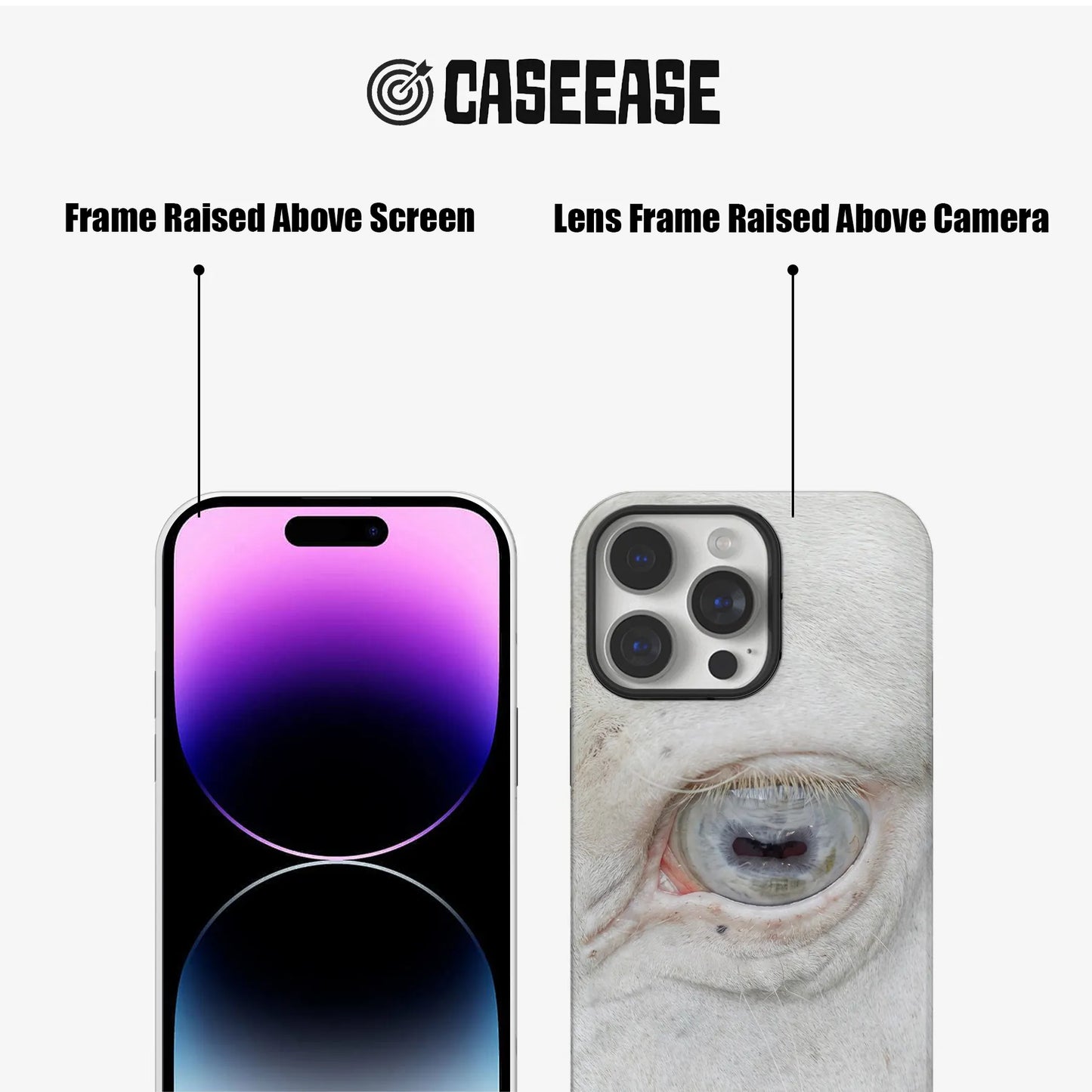 Minimalist Horse Eye Phone Case 2025 – Intriguing Close-Up Design