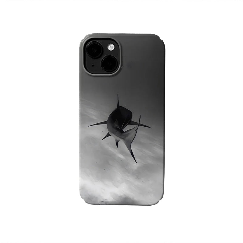 Shark Dance Phone Case – Minimalist Oceanic Elegance
