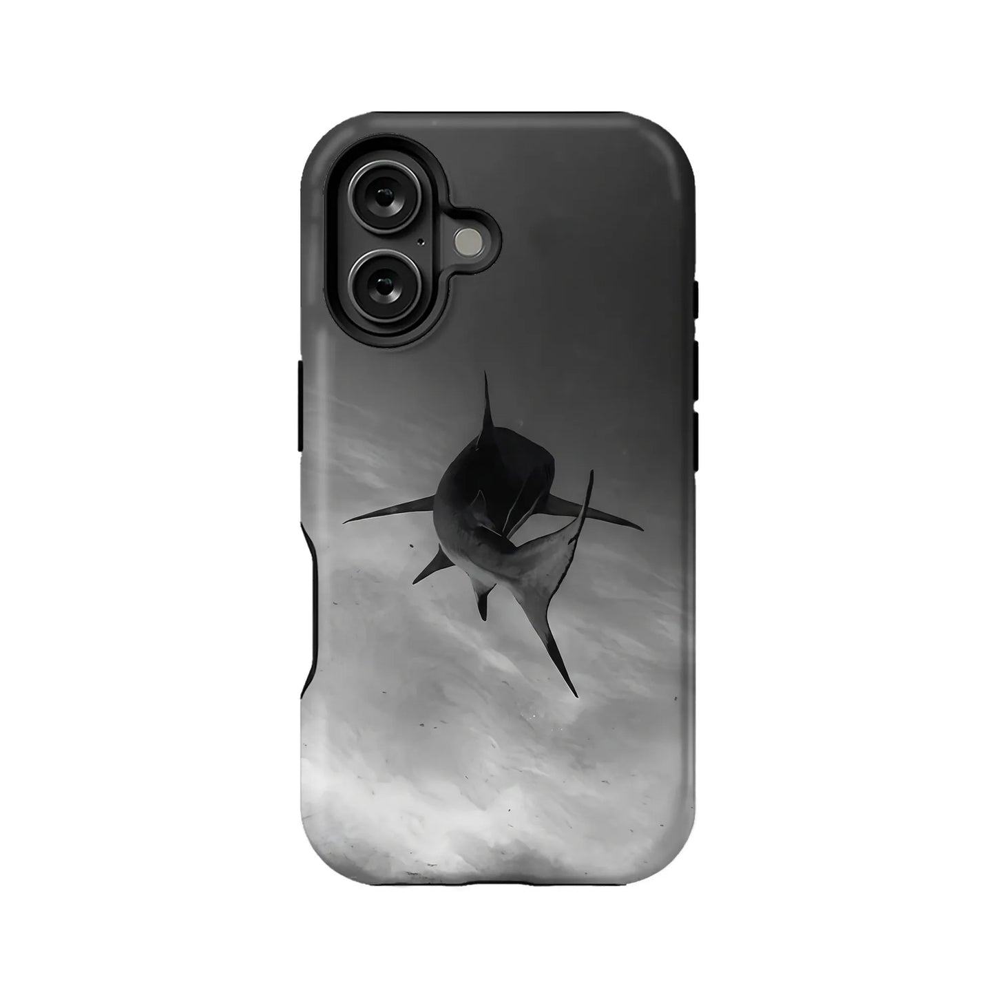 Funda para teléfono Shark Dance: Elegancia minimalista y oceánica 