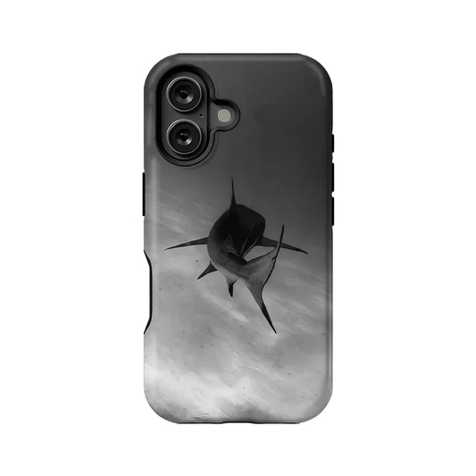 Shark Dance Phone Case – Minimalist Oceanic Elegance