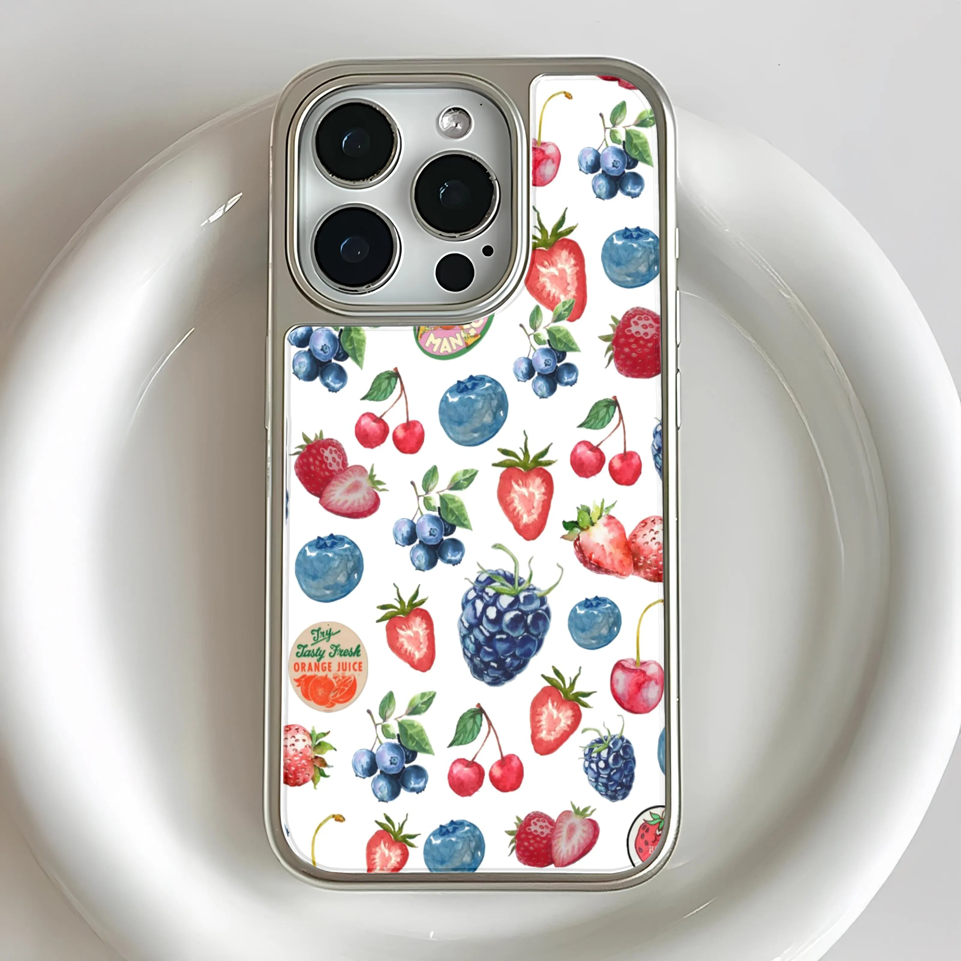 Berry Bliss Phone Case - Colorful Fruit Design & Artistic Illustration