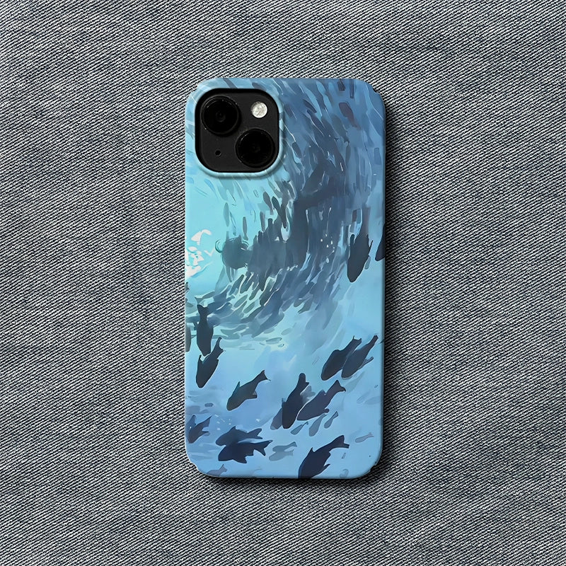 Bottom Fish School Minimalist IPhone Phone Case