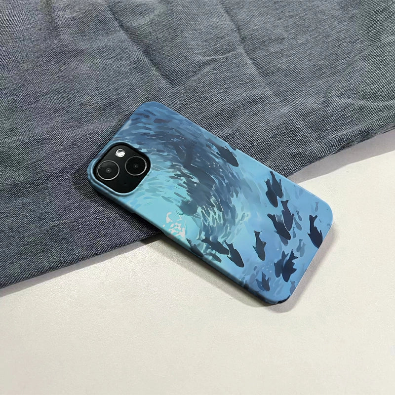 Bottom Fish School Minimalist IPhone Phone Case