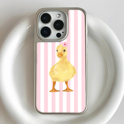 Holographic Chrome Duck Phone Case - Cute & Colorful Design