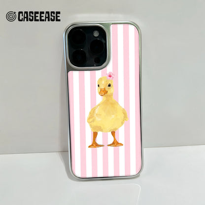 Holographic Chrome Duck Phone Case - Cute & Colorful Design