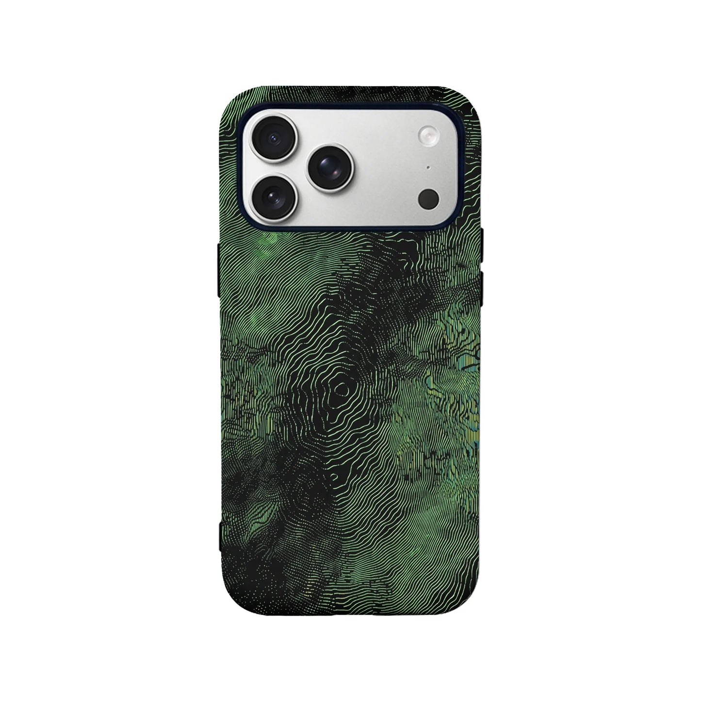 Green Topographic Phone Case – Nature-Inspired Contour Design