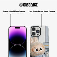 Bonita funda para teléfono con el personaje de dibujos animados Labubu