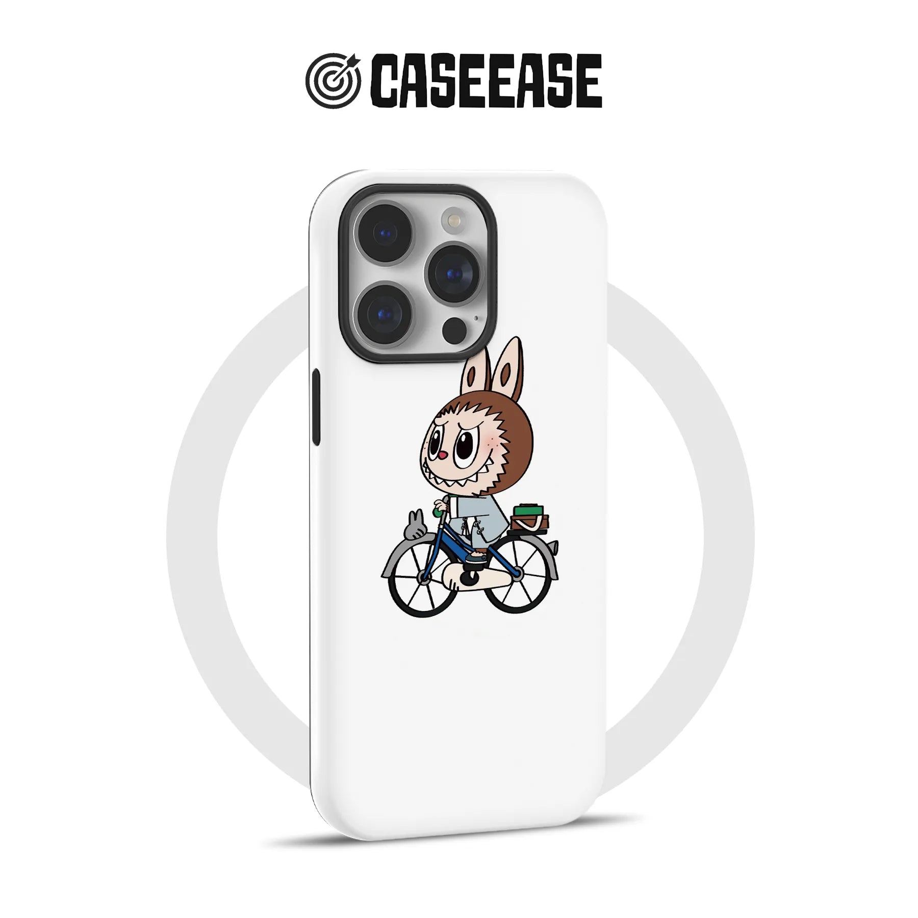 Cute Labubu on Bicycle Phone Case