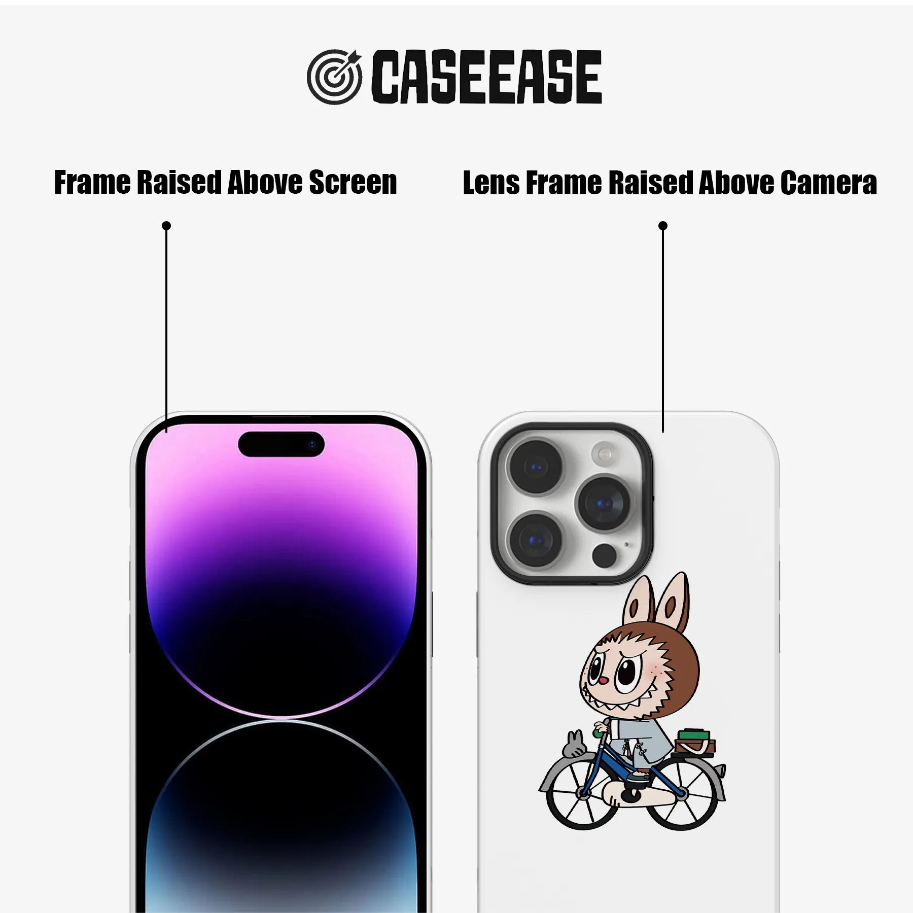 Cute Labubu on Bicycle Phone Case