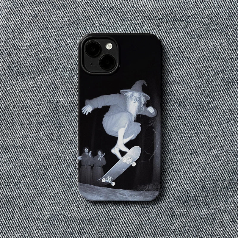 Wizard Skateboarding Phone Case 2025 – Mystical Night Design